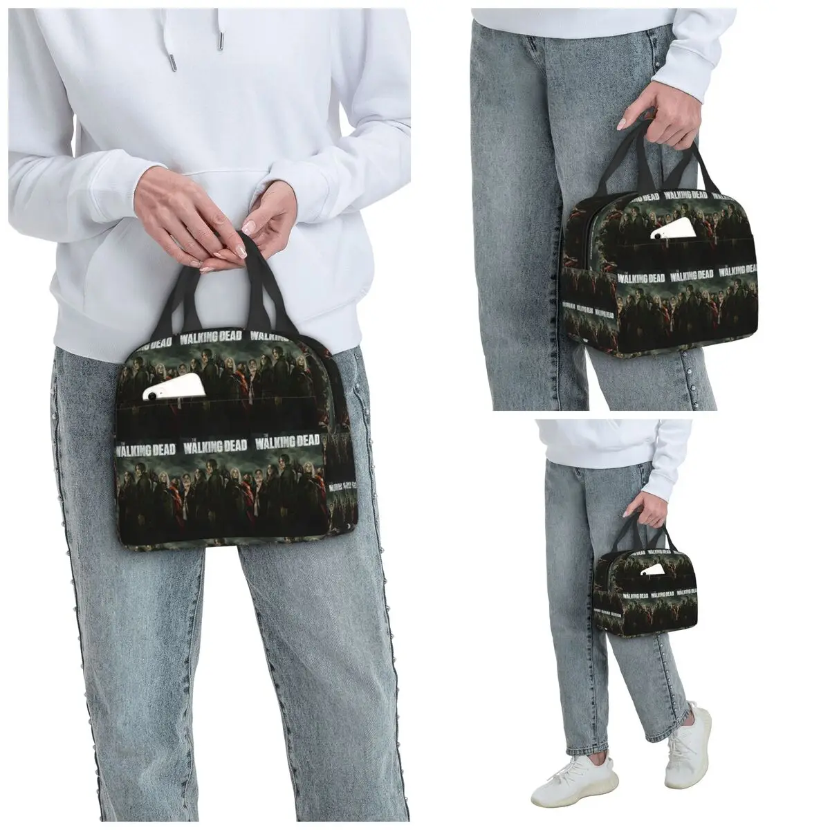 The Walking Dead Gaming Games Insulated Lunch Bag for Kids School Cooler Thermal Food Box Tote Portable Lunch Boxes Container