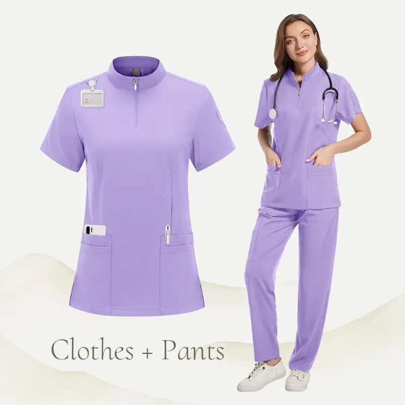 New Hospital Medical Scrub Suits Nurse Uniform Women Medical Clothing for Doctor Scrub Set Beauty Work Clothes Surgery Top Pants