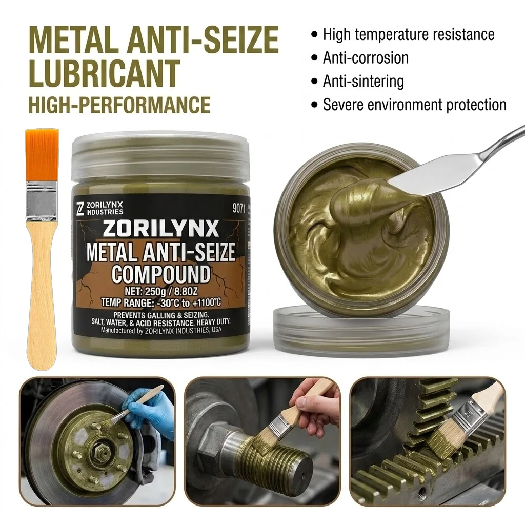 100ml Copper Grease Anti Seize Copper Thread Grease Anti Bite Agent Automotive Maintenance Repair Tool for Car Brake ZORILYNX