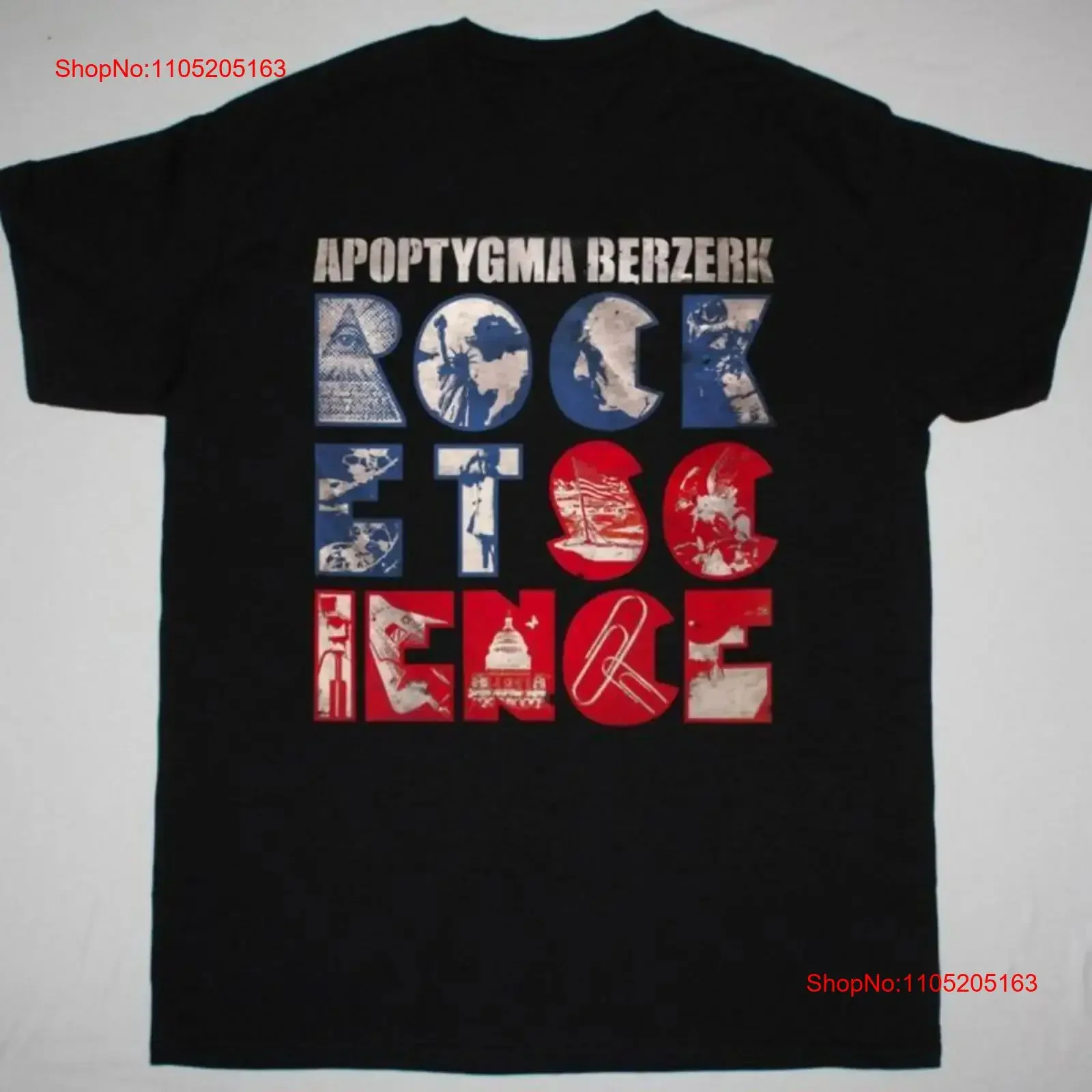 Vtg APOPTYGMA BERZERK ROCKET SCIENCE Cotton Black All Size T Shirt SG245 vintage Washed Unisex Versatile Breathable