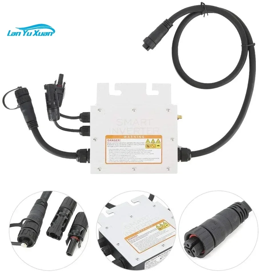 SG600W 700W 800W MPPT Grid Tie Solar Inverter PV Smart Mikro Operasi Tegangan Rentang 20V-60V Pemantauan WIFI