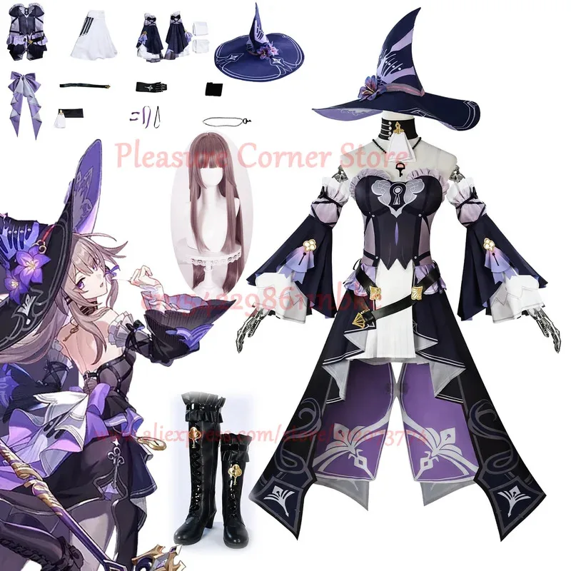 Juego Honkai Star Rail nuevo disfraz de Cosplay Herta uniforme trajes de Halloween peluca zapatos Prop Anime Suitsx;8'm6,
