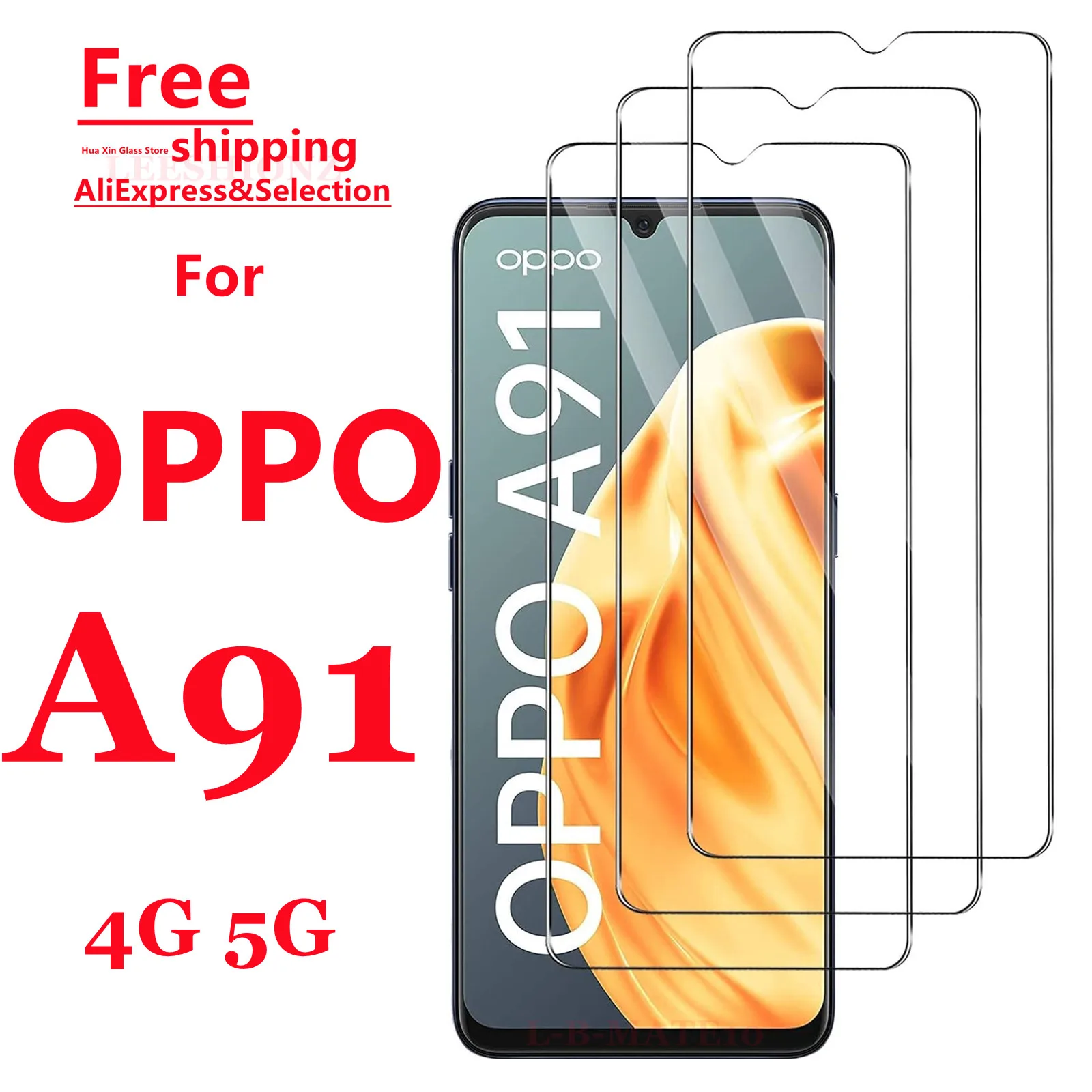 For OPPO A91 4G 5G Tempered Glass Screen Protector - Smartphone Protection Suitable for OPPO A91 Series
