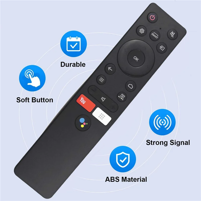 Reemplazo de Control remoto RC890 para Casper Android TV Voice para HG5000 50UG6000, funciona con TV AC Audio proyector