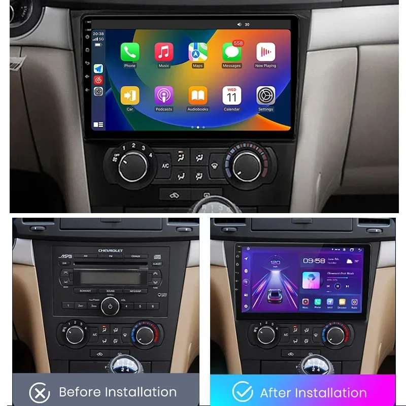 

8GB+128GB Carplay Radio For Chevrolet Chevy Epica 1 2006 - 2012 Car stereo Multimedia Player Android Auto GPS navigation 2DIN