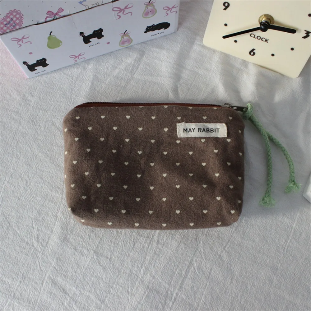 

Multi-functional Portable Coin Wallet Korean Style with Tie rope Coin Pouch Dot Love？ Coin Purse