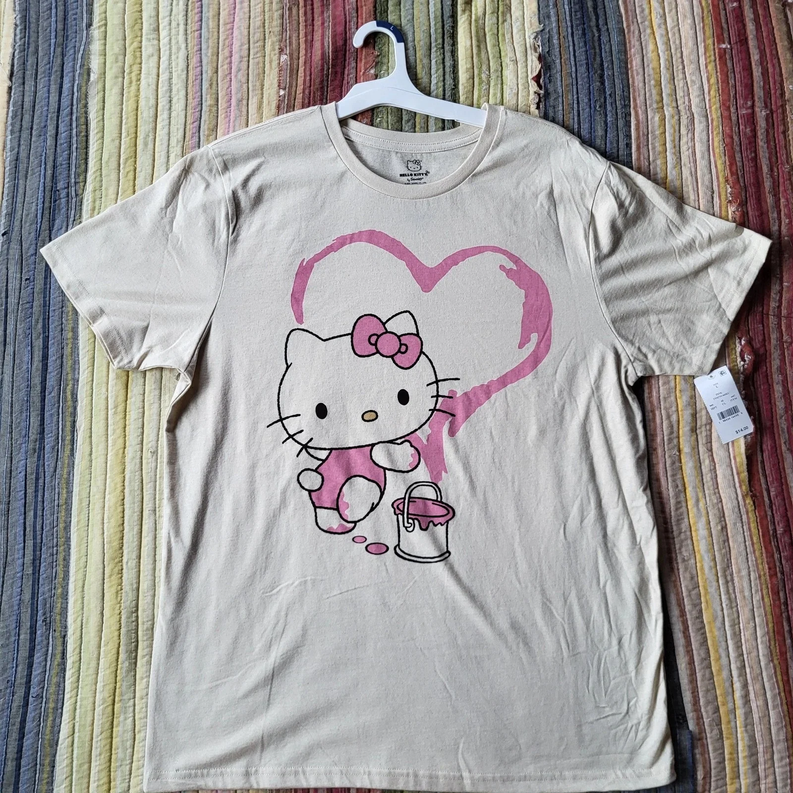 

2026 Hello Kitty Zodiac Libra New T-shirt, Greek Astronomical Supplies, Round-neck Short-sleeved T-shirt, Plaid T-shirt