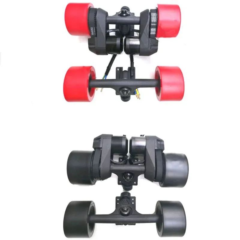 For^-Electric accessories double drive external gear belt double motor Skateboard motor power group 83mm electric wheel/*.