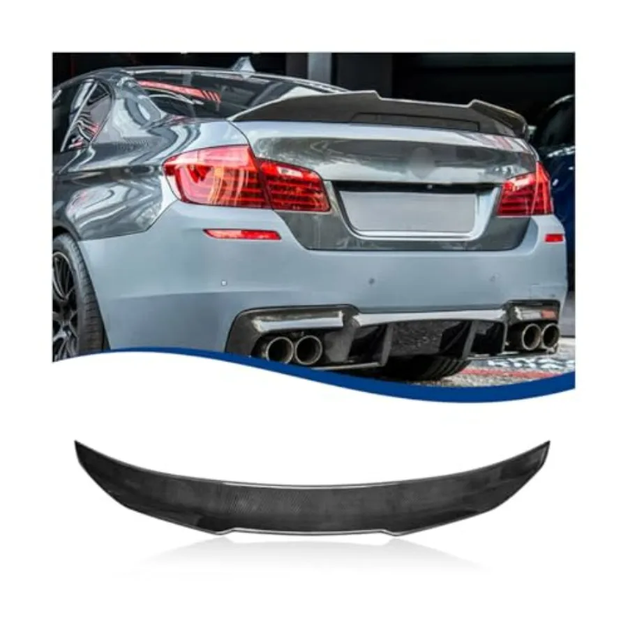 

Rear Trunk Spoiler PSM-Style for 5 Series and M5 Sedan F10 F10 M5 10-16,Carbon Fiber Look, Exterior Aerodynamic Enhancement