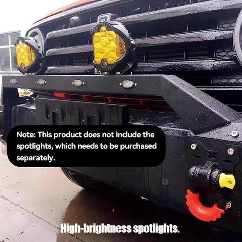 For GWM Tank 300 Front Bumper Off Road Accessories Steel Front Bumper Bull Bar With Small Yellow Lights Car Accessories