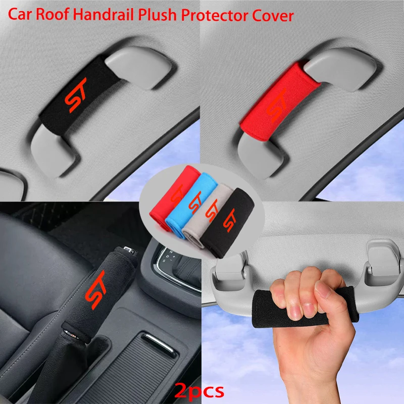 

2 шт., защитные перчатки для ручек на крышу автомобиля, короткие флисовые противоскользящие перчатки для ST Line ST MK3 MK5 Puma Kuga Fiesta Focus Ford