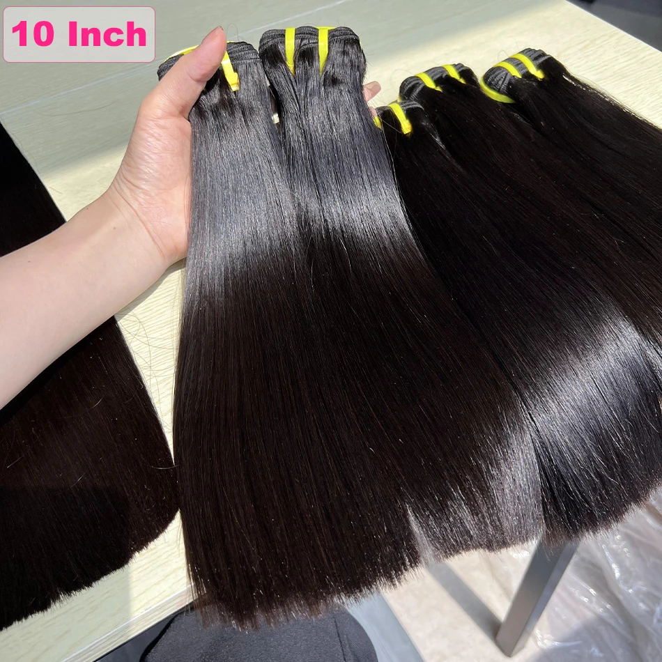 Bone Straight 100% Raw Human Hair Bundles Vietnamese Double Drawn Unprocessed Hair Weave Extensions Tissage For Women image 3