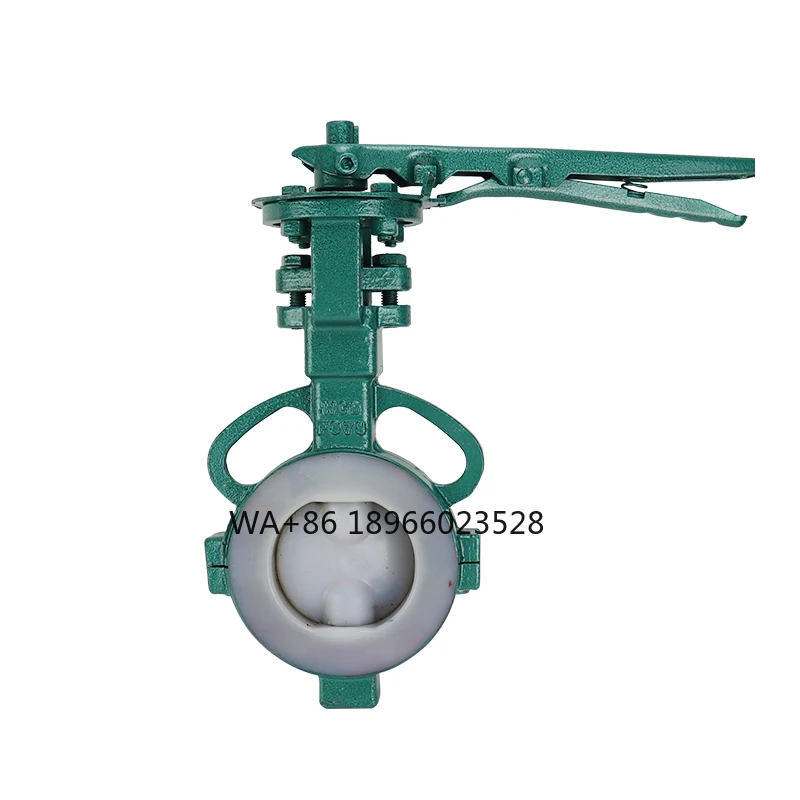 New Product Fluorine Lined Pair Clamp Manual butterfly Valve D71F46-16C Acid and Alkali Resistance and Corrosion Prevention