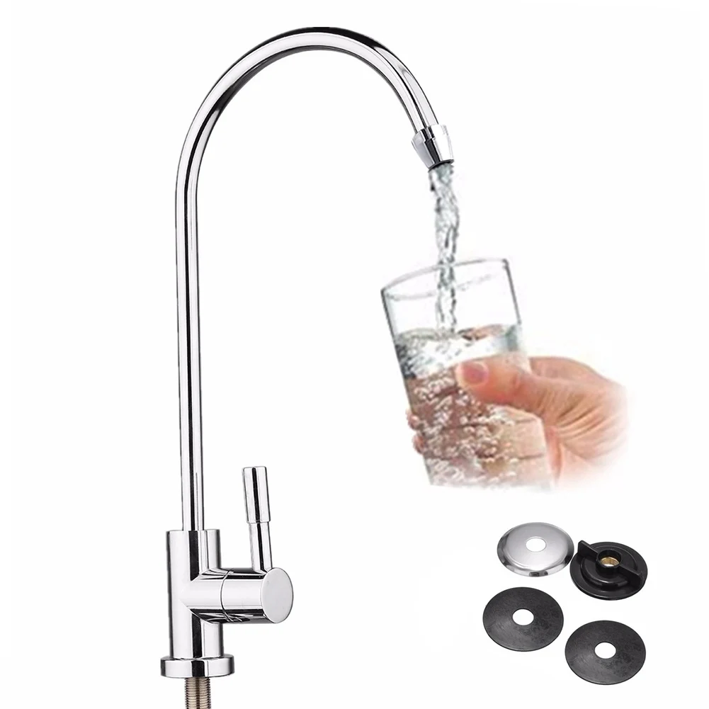 1/4 Inch Stainless Steel Faucet Kitchen Water Filter Faucet Ro Drinking Water Filter Faucet Reverse Osmosis System Sink Tap