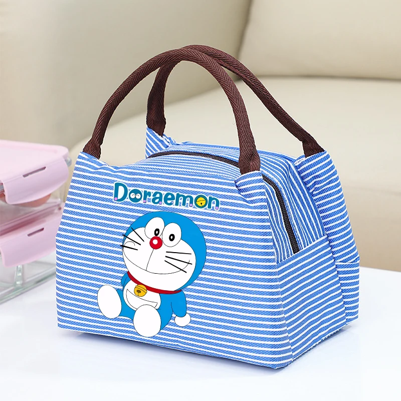 

Doraemon Lunch Bags Student School Cartoon Food Bento Handbag Kids Outdoor Picnic Cute Insulation Pouch Children Birthday Gift