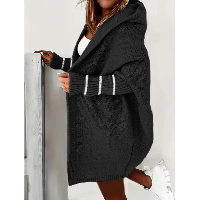 

Loose Long Sve Hooded Open Cardigan for Women Color Y 87 New Cross-Border Sle Coolmax Fiber Thiened Ciwalk