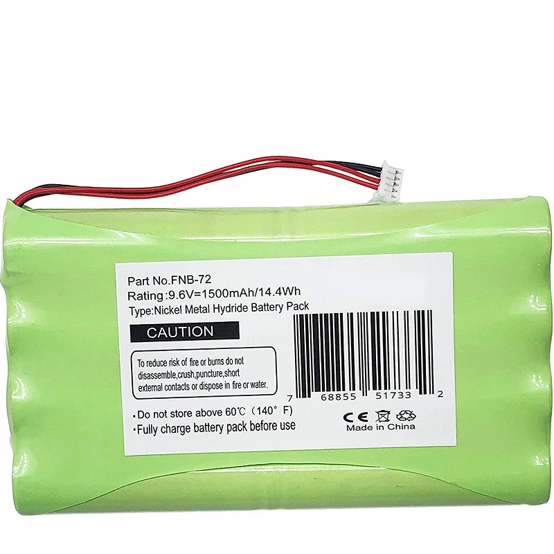 Batteria ni-mh da 9.6V compatibile con FNB-72 FNB-72x FNB-72xe FNB-72xh FNB7-72xx, FNB-85, FT-817, FT-817ND Radio bidirezionale portatile