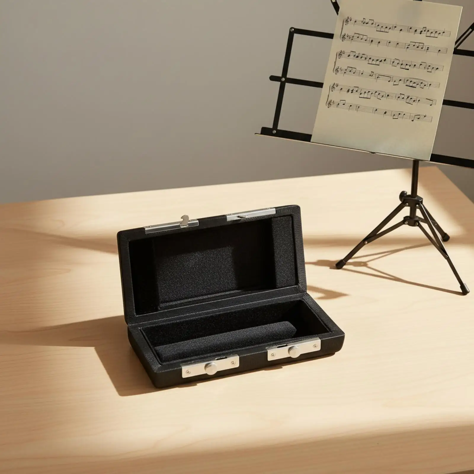 Small Flute Case for Metal and Plastic Flutes Secure Hinged Design with Soft Lining for Safe Daily Transport