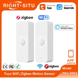 Tuya WiFi Zigbee PIR czujnik ruchu inteligentnego domu ludzkiego ciała czujnik podczerwieni bezpieczeństwo inteligentne życie działa z Alexa Google Home