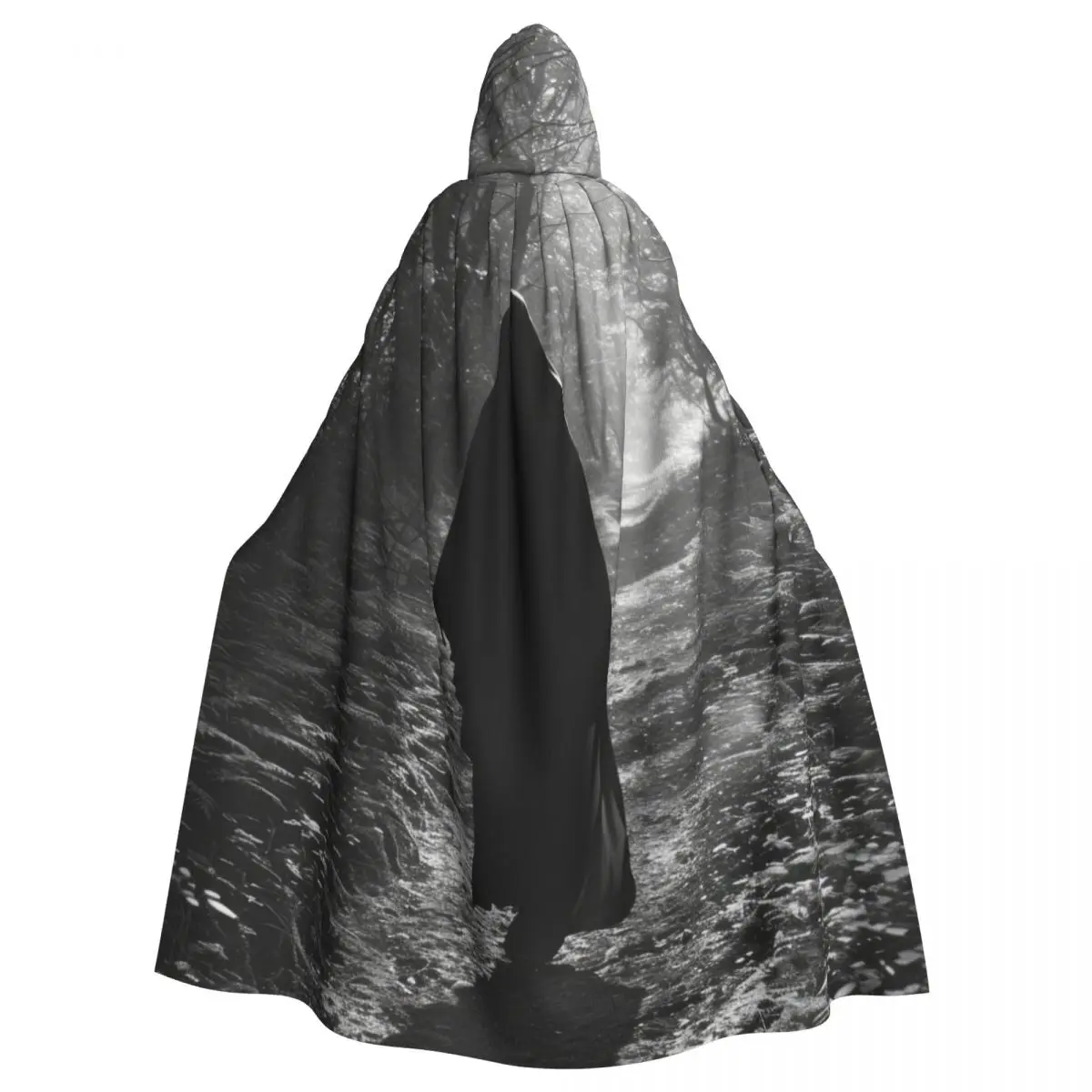 

Mysterious Forest Cloak for Halloween Horror Parties Unisex Adult Cloak with Hood Long Witch Costume Cosplay