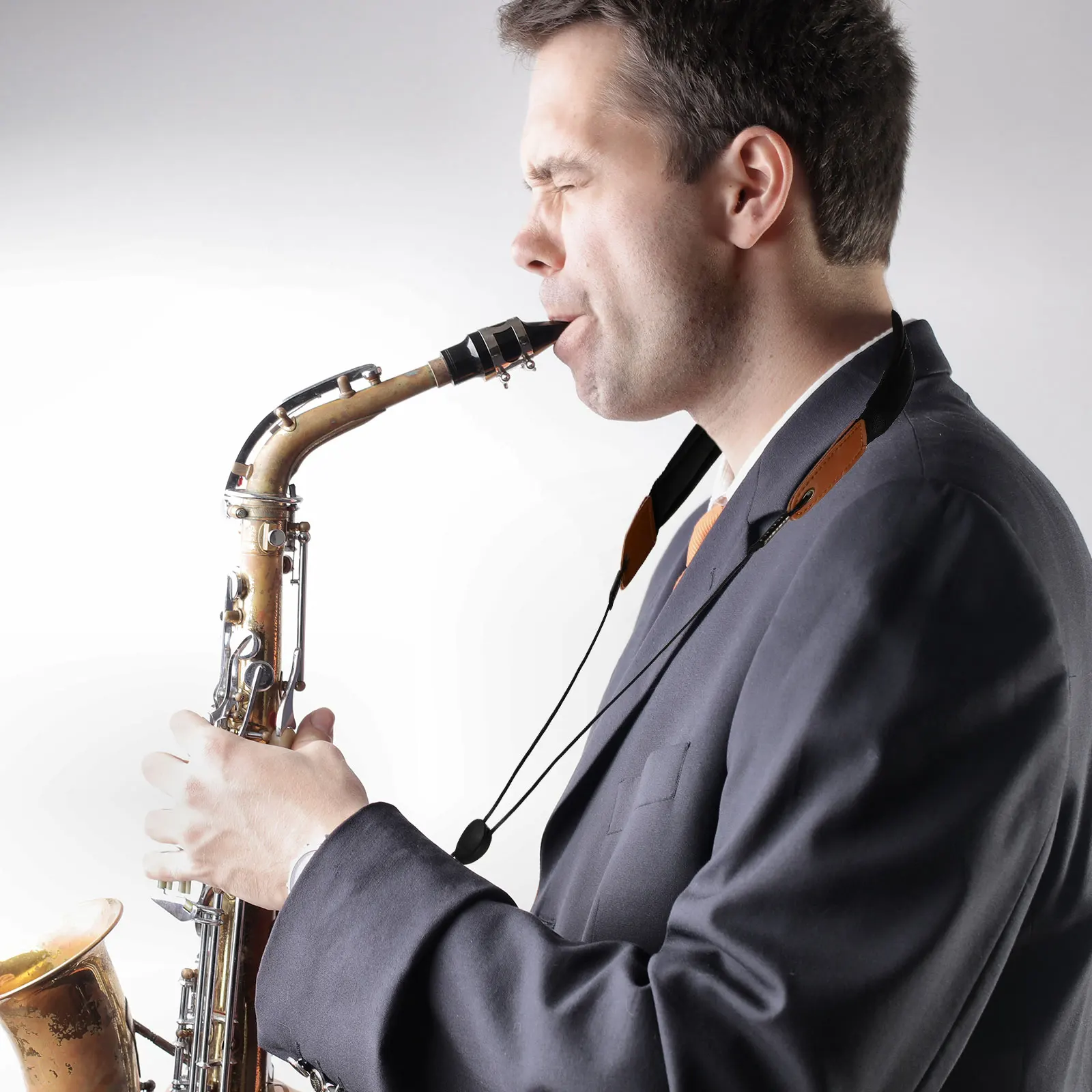 

1pc Saxophone Belt Widened Design Easy Install Universal Fit For All Models Comfortable Durable Accessory Supply Strap