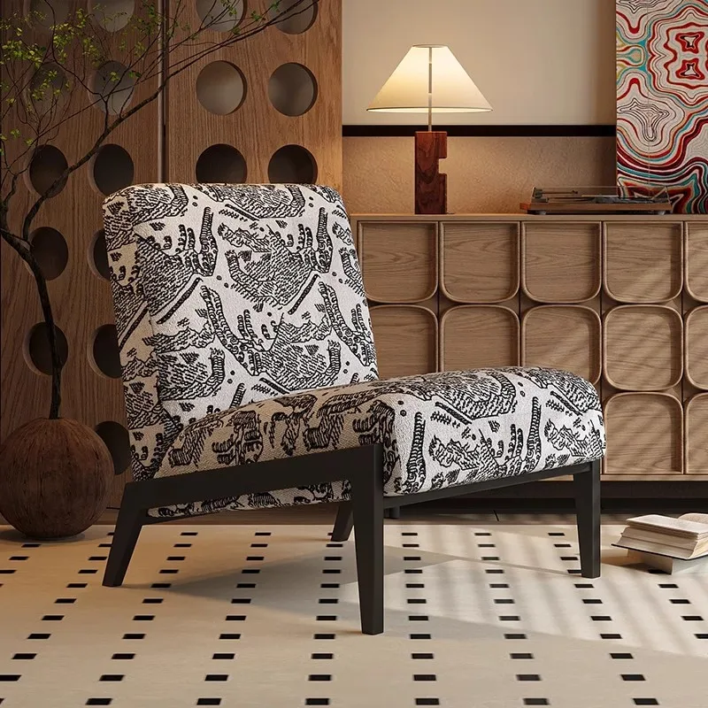 Italian Style Modern Single Chair Designer Jacquard Leisure Sofa for Home Balcony Popular