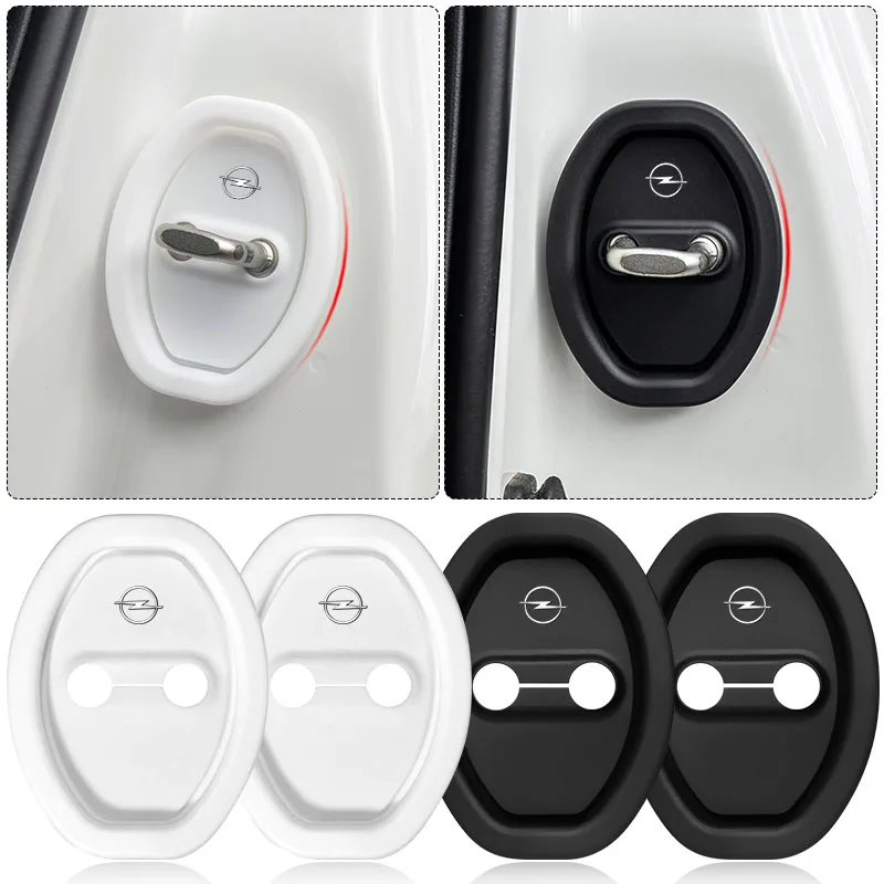 Mute Damping Cushion Silicone Car Door Lock Buckle Cover For Opel insignia Astra H G J Antara vectra Vivaro corsa c d zafira b