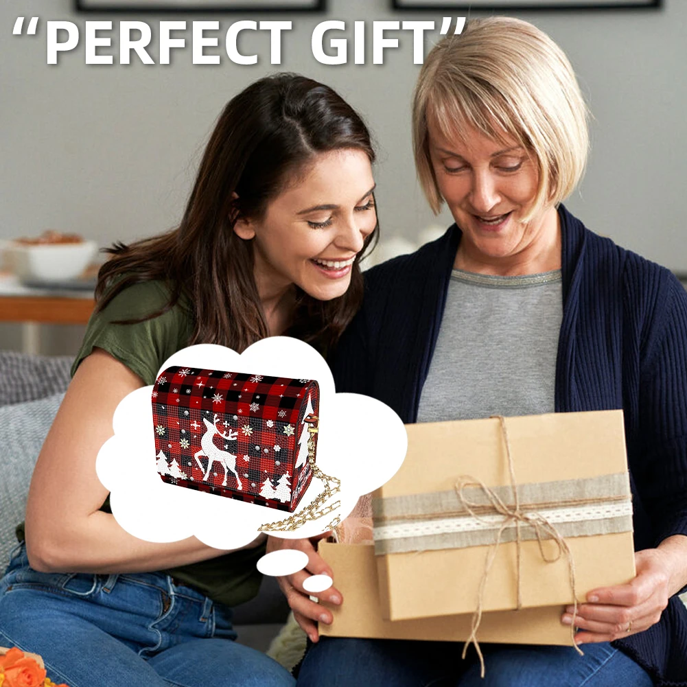 

DIY Diamond Art Crystal Rhinestone Purse with Chain Creative Rhinestone Handbag Flowers Pattern for Cash Carry Daily Use Travel