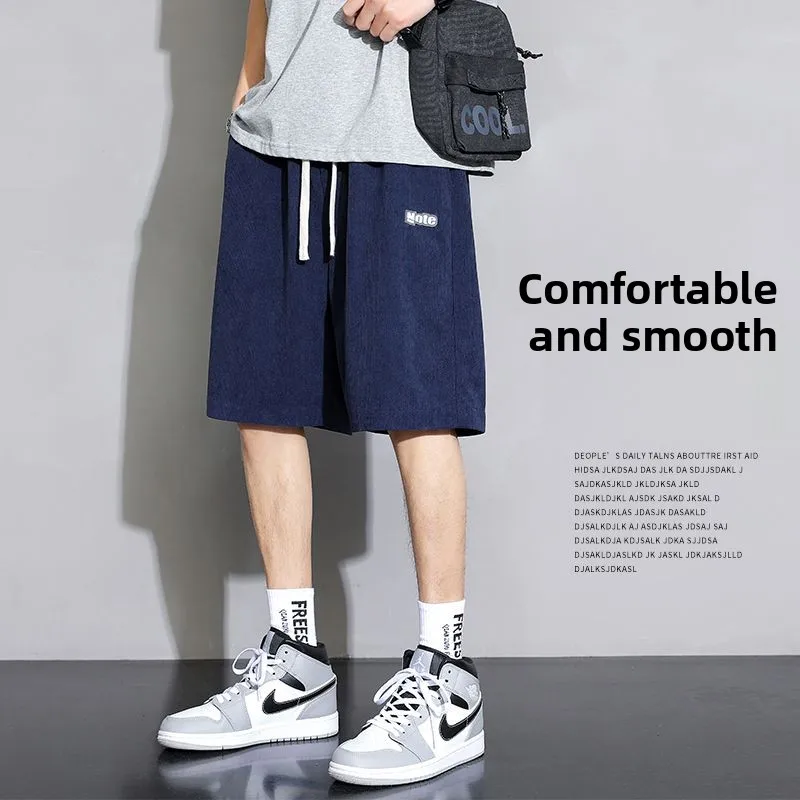 

Casual Loose Men's Short Pants Summer New Fashion Brand Versatile Thin Five-Point Pants Sporty Workwear Straight Leg Pants