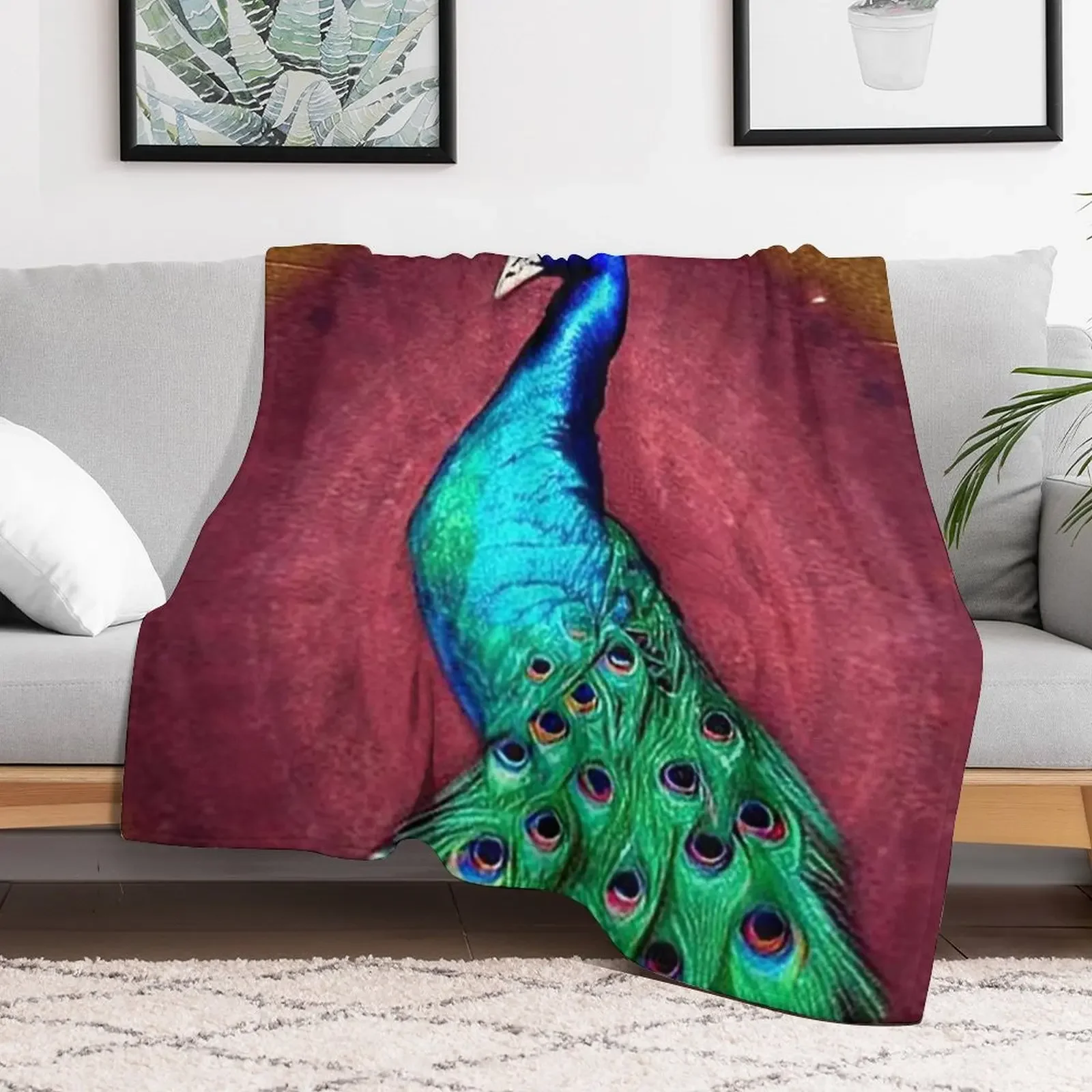 Sophisticated Peacock Throw Blanket Plush Blankets For Baby Multi-Purpose Blankets