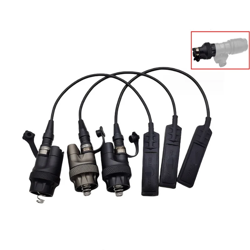 

Tactical Flashlight Metal Tail Cap M300 M600 PLHV2 Outdoor Hunting Scout Light Dual Funtion Pressure Switch Constant-on