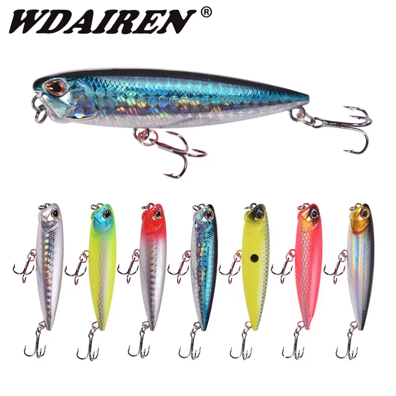 

1 Pc Topwater Pencil Fishing Lures 6.5cm 5.5g Wobblers Hard Plastic Popper Bait Bass Artificial Bass Crankbaits Fishing Tackle