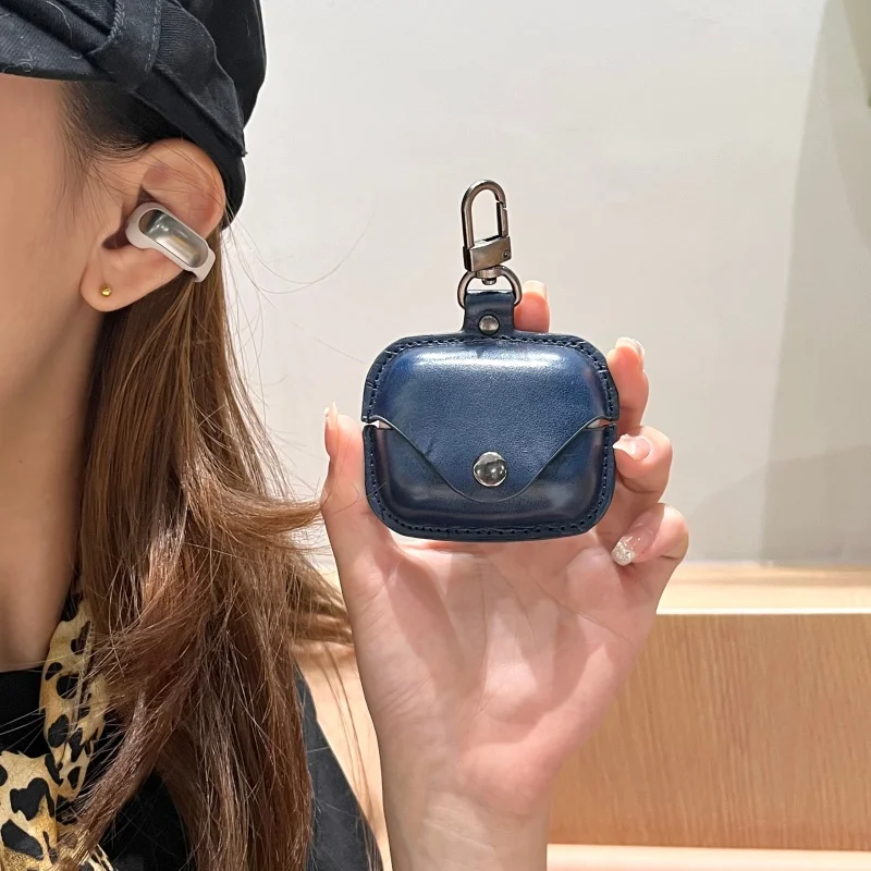 

Business PU Leather Earphone Cover For Bose Ultra Open Earbuds Case Protective Shell Wireless Headphone Cases