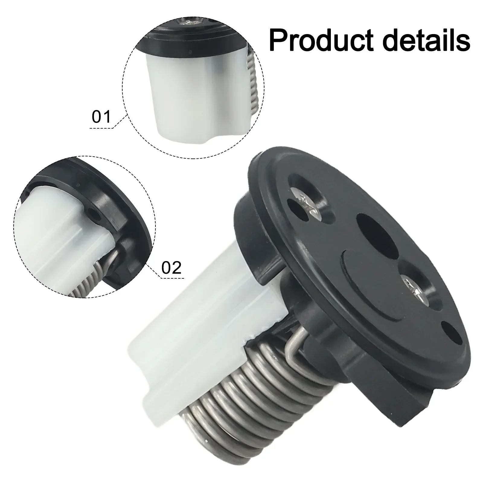EcoVac Toilet Cartridge RV Toilet Cartridge Kit Resistant To Fractures All-in-One Kit Black End Cap Easy Installation