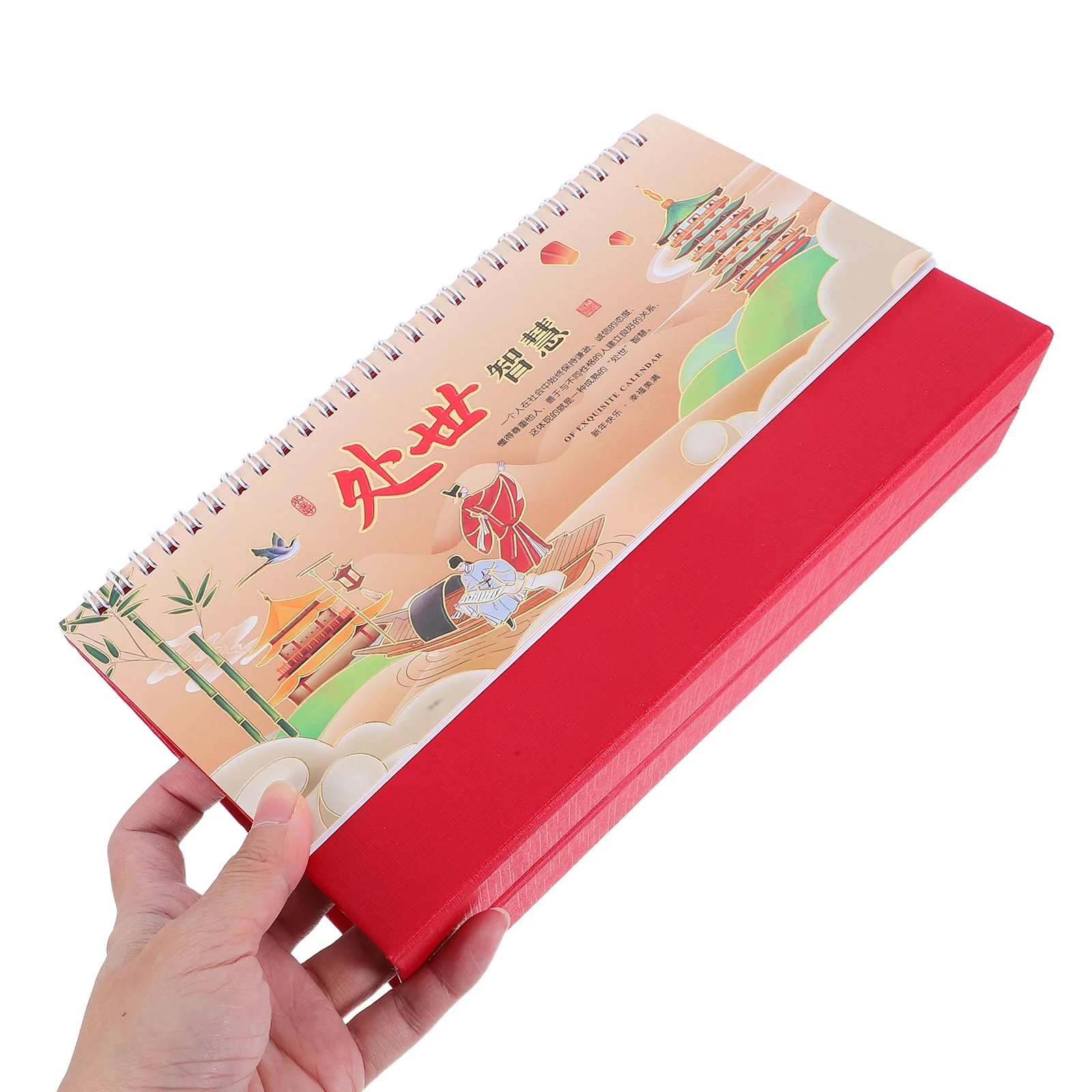 

Chinese Desk Calendar 2026 Year of Horse Vintage Style Monthly Standing Flip Calendar Daily Planner Home Office Decor