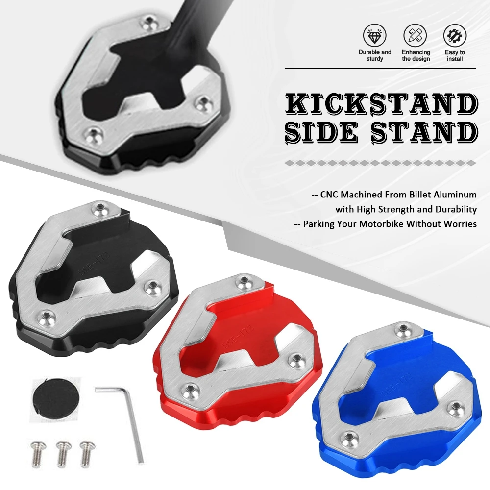 

2023 2022 Motorcycle Accessories Foot Enlarger Stand Extension Plate Side Foot Kickstand For Tiger 1050 Sport 115NG NH01A NH01