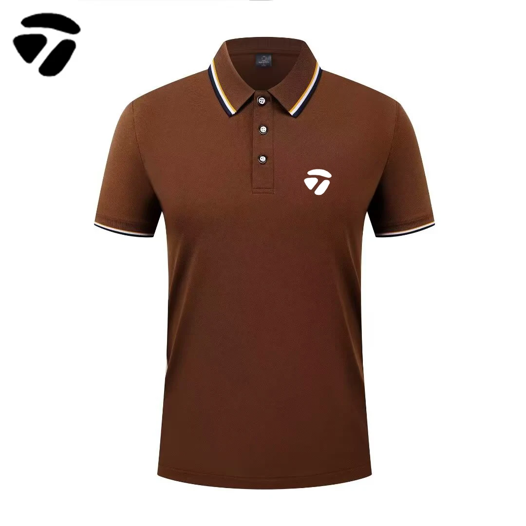 Summer New Men's Lapel Short Sleeved Golf Polo Shirt Style Casual Breathable Sports Street Fashion Top