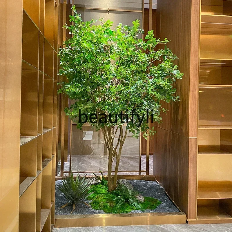 

AY7Simulated banyan tree green plant landscape ornament window decoration fake tree wishing tree