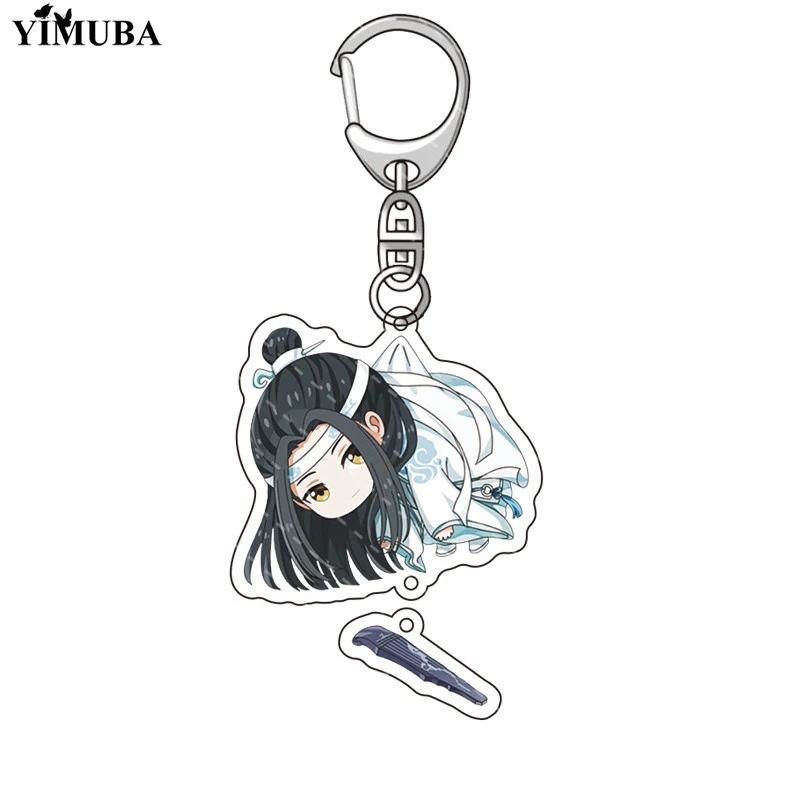 Fashion Anime The Untamed Figures Acrylic Key Chain Mo Dao Zu Shi Wei Wuxian Lan Wangji Keychain Bag Charm Accesorios Fans Gift