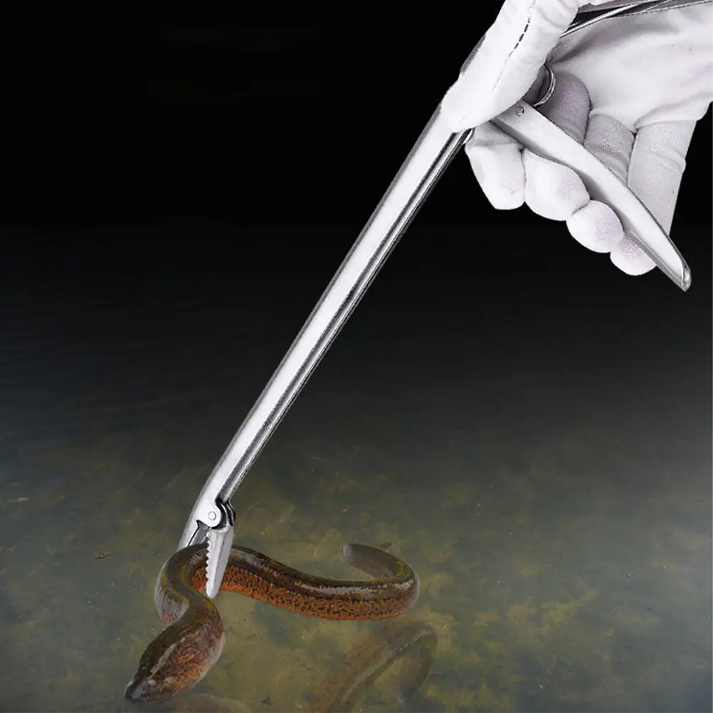 2 Piezas de Pinzas de Acero Inoxidable para Control de Peces, con Mango Ergonómico, Resistentes y Ligeras, para la Captura de Anguías en Campos de Arroz