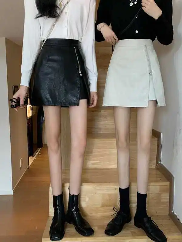 

Новая весенне-летняя юбка А-силуэта с высокой талией, стройнящая фигуру, асимметричная, из ПВХ-ткани, с эффектом чистого кроя, из ПУ-материала Ci Walk