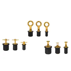 Brass Handle Drain Plug, Marine Boat Drain Plug, Boat Accessories,Sturdy Replaces Rubber Plug for Kayaks,Yachts Plumbing