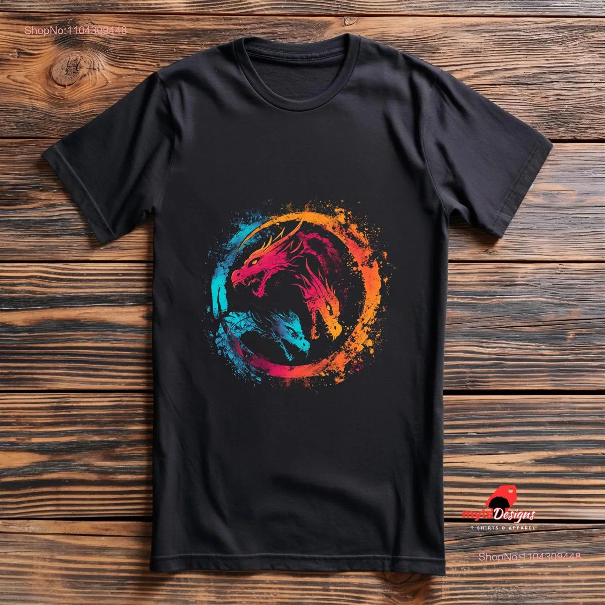 Tri Dragon T shirt lovers gifT Gaming long or short sleeves