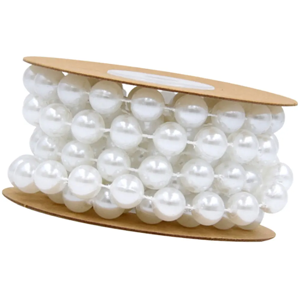 

Round Pearl Chain for Wedding Decoration Beads Chain Party DIY Jewelry Making Bracelet Accessories Thick Garland Decor