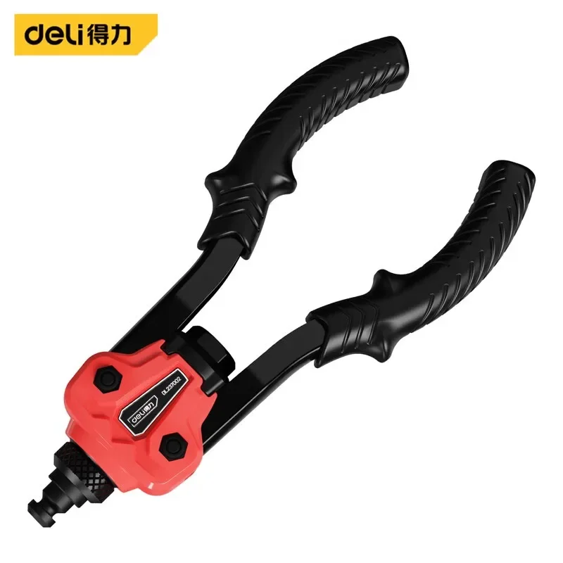 DELI Double Lever Riveting Gun Labor-Saving Household Single Lever Riveting Gun Portable Manual Core Pulling Rivet Gun Hand Tool