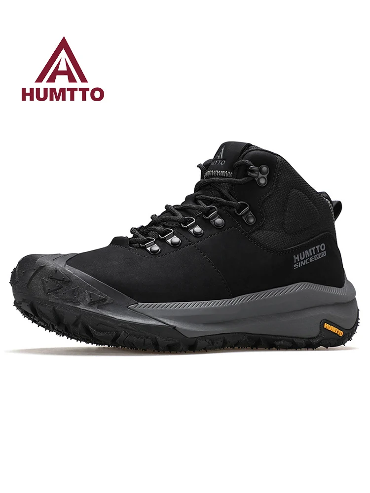 humtto Outdoor men's hiking shoes snow boots shock hunting shoes sports sneakers off-road trekking shoes casual ankle boots