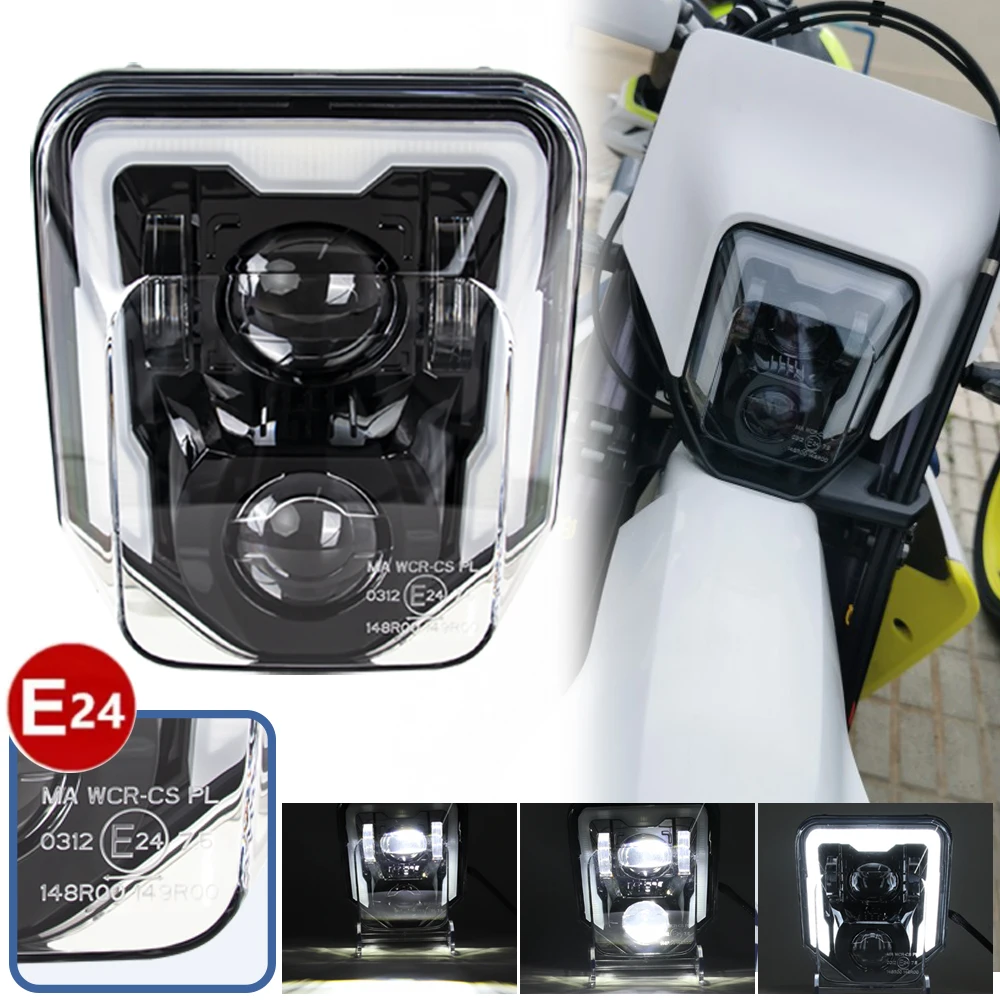 Motorcycle Headlight For Husqvarna 125 250 300 501 701 Supermoto 250i 300i FE250 FE350 FE450 Dirt Bike Enduro Light Headlamp