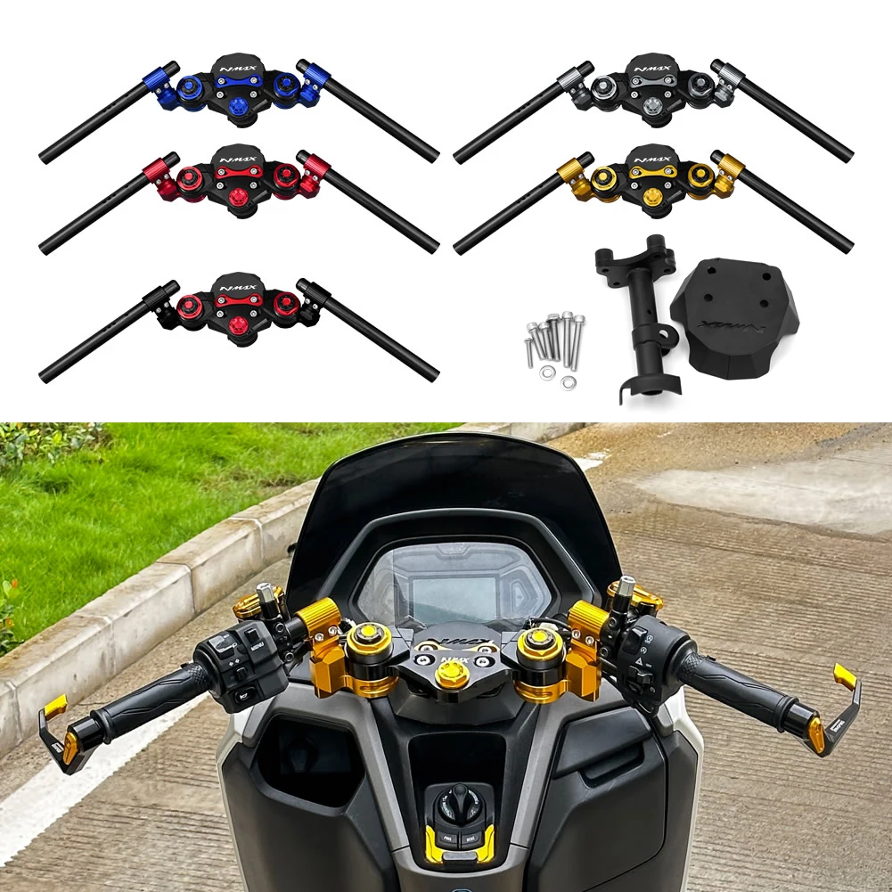 CNC Aluminium Motorrad Lenkererhöhung Griffe für Yamaha NMAX 125 150 155 V2 V3 2022-2026 2025 2023 2024 Lenker