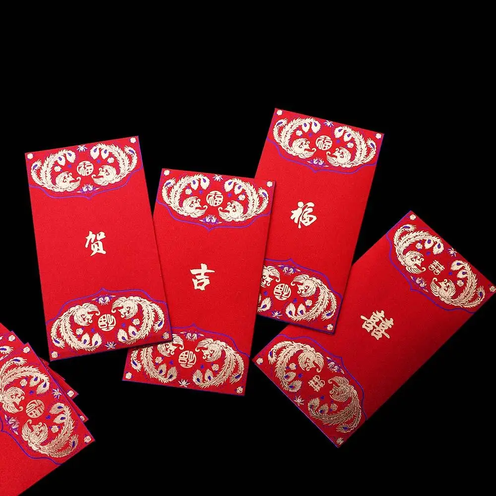 Chinese With Blessing Word For New Year Birthday Red Packet Wedding Red Bag Hongbao Red Envelope Gift Envelope