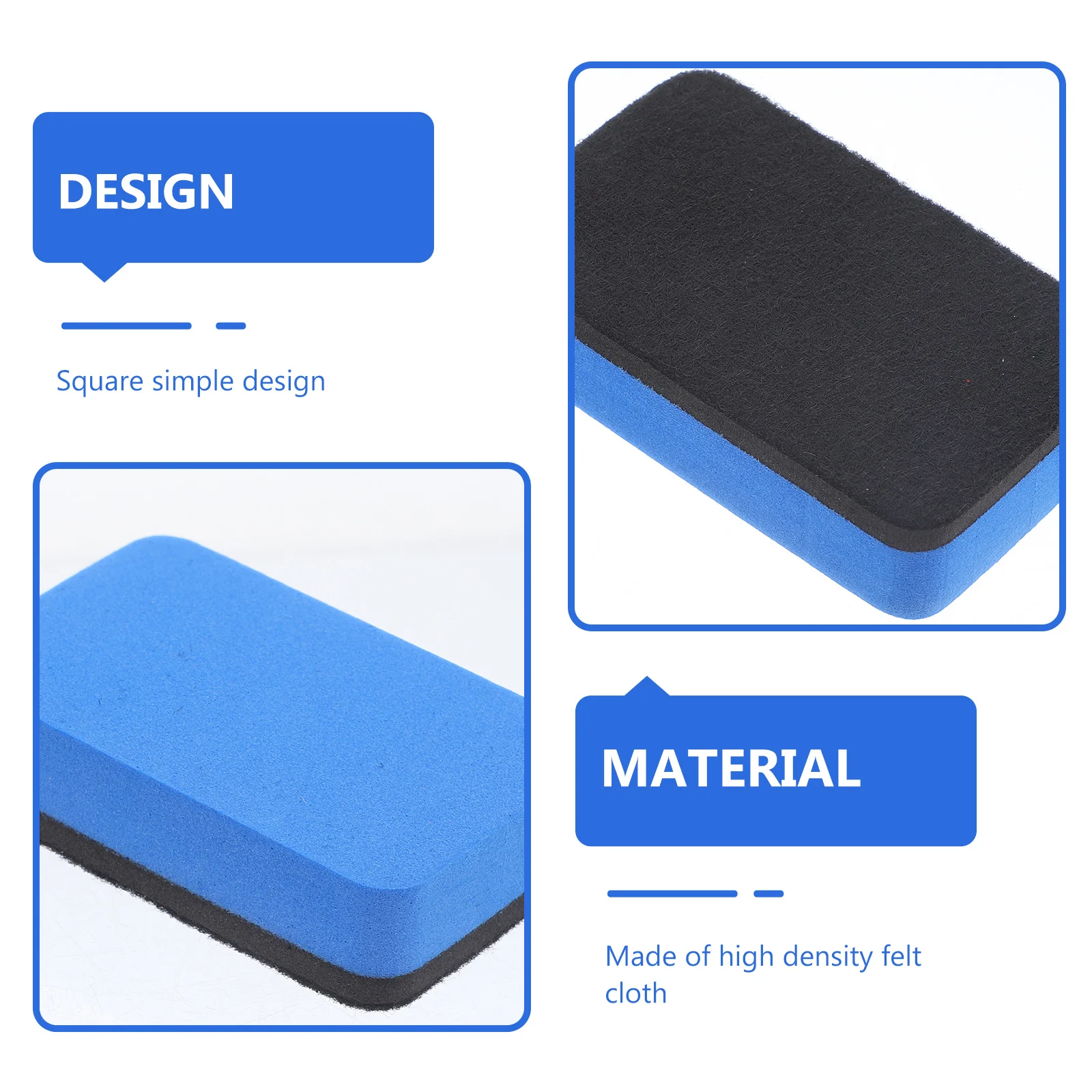 36 個のドライイレースホワイトボード消しゴムポータブル軽量 Eva フェルト布オフィス教室家庭用多用途黒板消しゴム